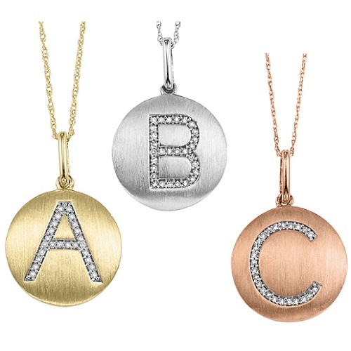 10k Diamond Alphabet Pendant Gilbert Jewelers