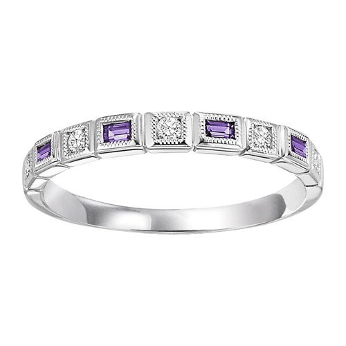 10K Mixable Ring – AMETHYST – Gilbert Jewelers